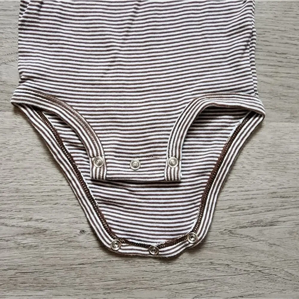 Carter's Boy's Infant Short Sleeve Striped Button Closure Bodysuit 18 Months 18M